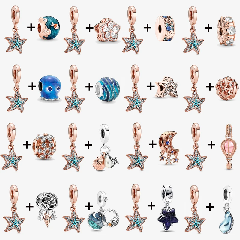 2Pcs/lot Ocean Style Bead With Starfish Pendants Fits Brand DIY Charm Bracelets & Necklaces For Women Jewelry Making Gift Beach
2Pcs/lot Ocean Style Bead With Starfish Pendants Fits Brand DIY Charm Bracelets & Necklaces For Women Jewelry Making Gift Beach