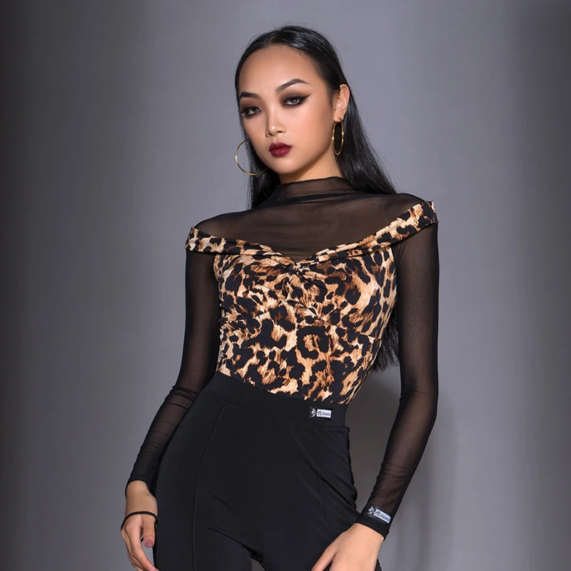 2022 Latin Dance Training Clothes Women'S New Mesh Leopard Print Jumpsuit Modern National Standard Latin Dance Costumes DN11335
2022 Latin Dance Training Clothes Women'S New Mesh Leopard Print Jumpsuit Modern National Standard Latin Dance Costumes DN11335