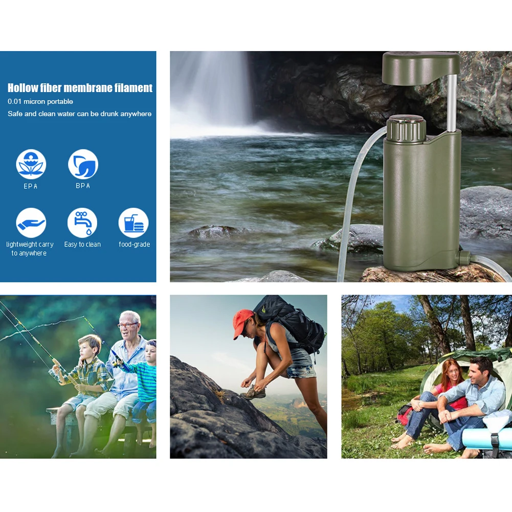 Outdoor Water Filter Straw Water Filtration System Water Purifier for Family Preparedness Camping Hiking Emergency Equipment
Outdoor Water Filter Straw Water Filtration System Water Purifier for Family Preparedness Camping Hiking Emergency Equipment