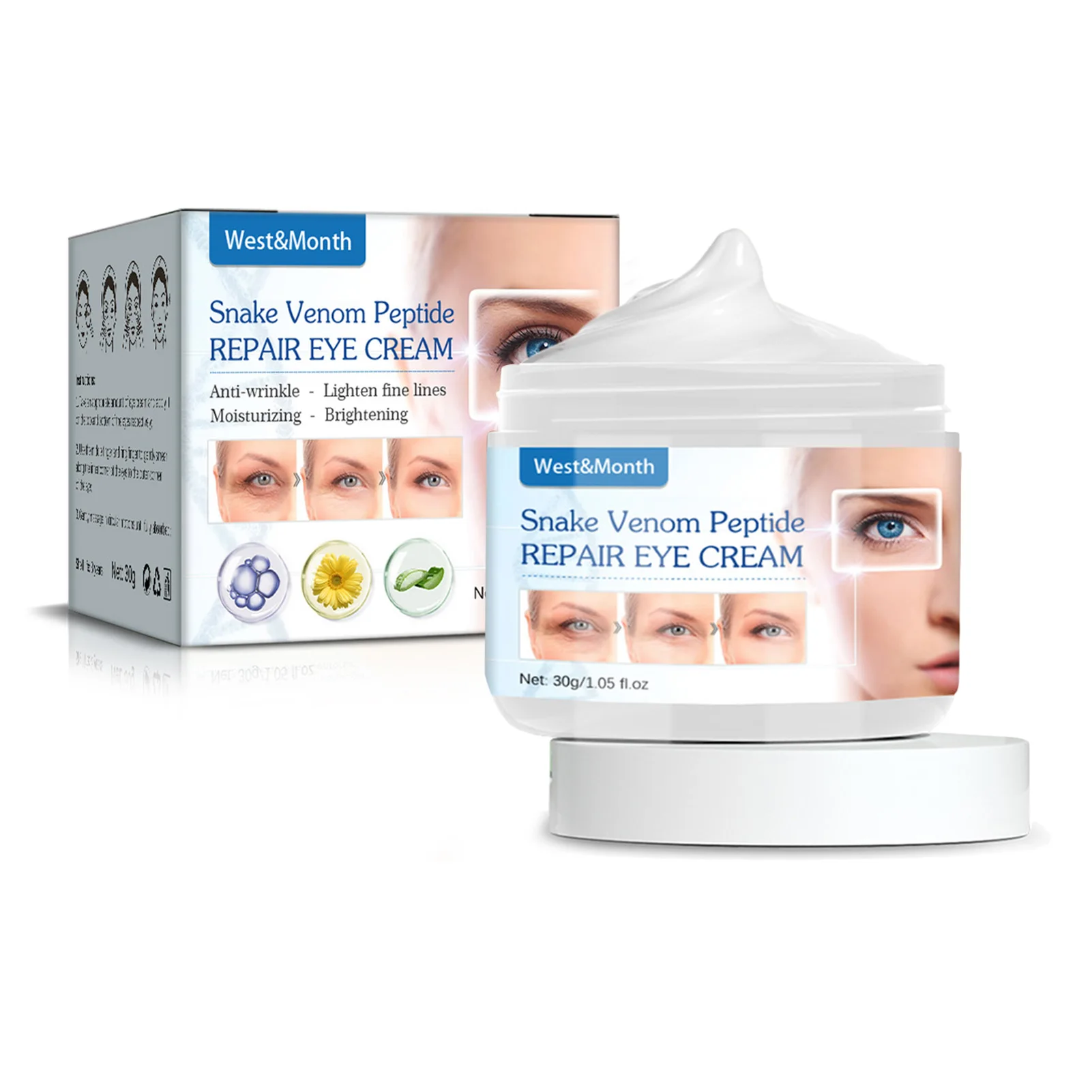 30g Snake Venom Peptide Eye Cream With Chamomile And Aloe Vera Brightens Smooths Under Eye Reduces Puffiness Lines And Dark
30g Snake Venom Peptide Eye Cream With Chamomile And Aloe Vera Brightens Smooths Under Eye Reduces Puffiness Lines And Dark
