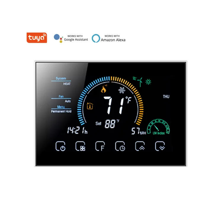 Central controller room wireless wifi thermostat heat pump systems temperature controller for HVAC
Central controller room wireless wifi thermostat heat pump systems temperature controller for HVAC