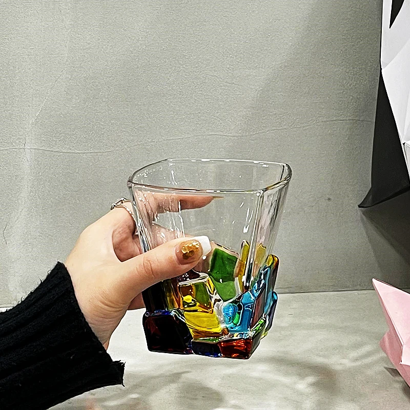 Ins Painted Glass Cup Color Square Crystal Whiskey Glass Fruit Juice Water Cups Home Kitchen Bar Counter Drinkware Cup Gifts
Ins Painted Glass Cup Color Square Crystal Whiskey Glass Fruit Juice Water Cups Home Kitchen Bar Counter Drinkware Cup Gifts