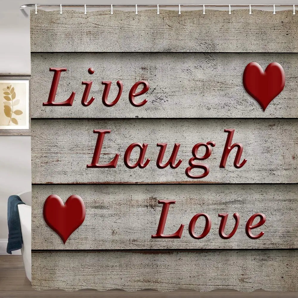 Farmhouse Sweet Home Shower Curtain Heart Live Laugh Love Wooden Barn Wish Quote Polyester Fabric Machine Bathroom Curtains
Farmhouse Sweet Home Shower Curtain Heart Live Laugh Love Wooden Barn Wish Quote Polyester Fabric Machine Bathroom Curtains