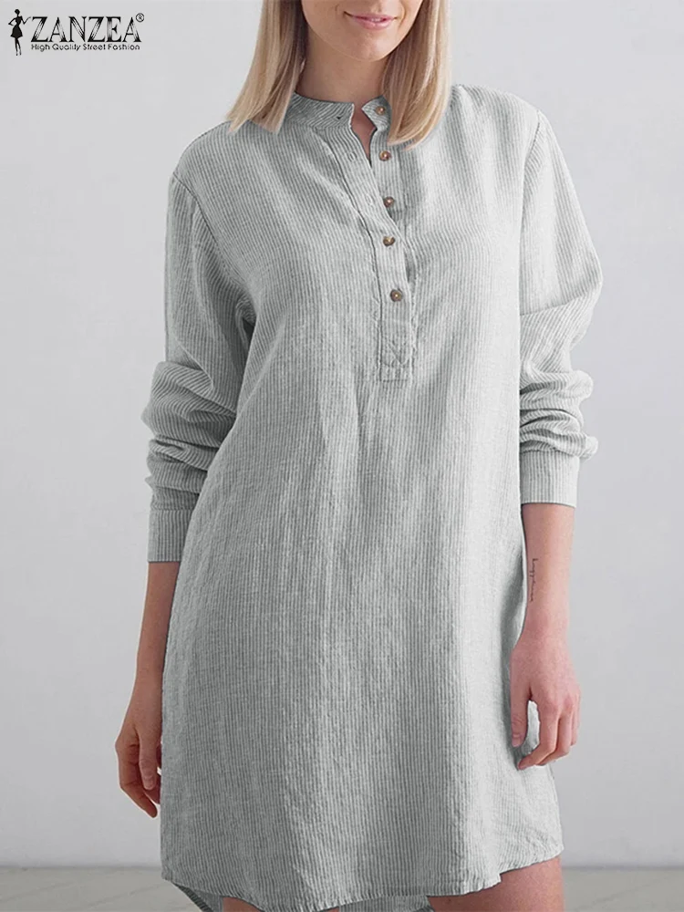 ZANZEA Spring Women Shirt Dress Women Long Sleeve Striped Printed Dresses Buttons Down OL Vestido Loose Causal Holiday Sundress
ZANZEA Spring Women Shirt Dress Women Long Sleeve Striped Printed Dresses Buttons Down OL Vestido Loose Causal Holiday Sundress