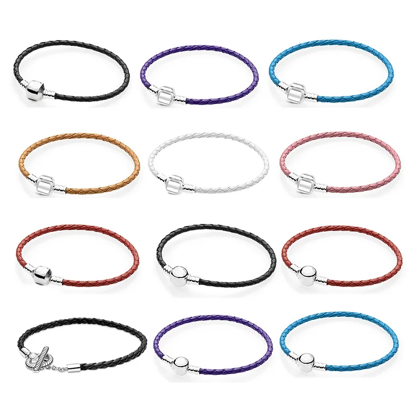 Moments Red Woven Black Braided Leather T-bar Bracelet For Women Men Free Shipping 925 Sterling Silver Round Clasp DIY Jewelry
Moments Red Woven Black Braided Leather T-bar Bracelet For Women Men Free Shipping 925 Sterling Silver Round Clasp DIY Jewelry