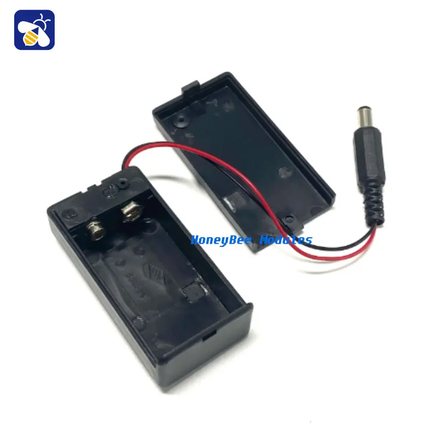 9V battery holder 9 volt with cover and switch with connection DC head Square battery holder 6F22 battery holder for 1 section
9V battery holder 9 volt with cover and switch with connection DC head Square battery holder 6F22 battery holder for 1 section