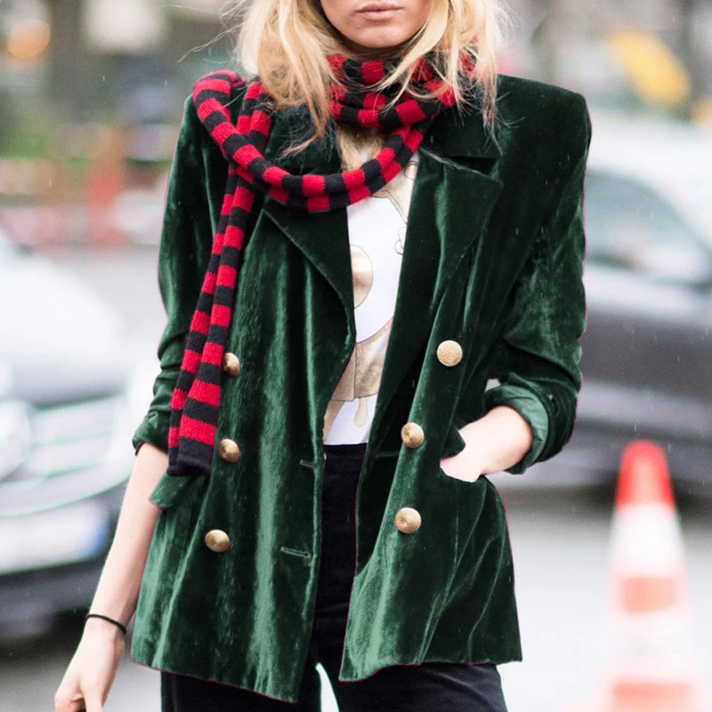 Женская зимняя двубортная винтажная верхняя одежда, модные однотонные мягкие бархатные блейзеры, куртка, Осенние офисные топы с отложным в...
Женская зимняя двубортная винтажная верхняя одежда, модные однотонные мягкие бархатные блейзеры, куртка, Осенние офисные топы с отложным в...