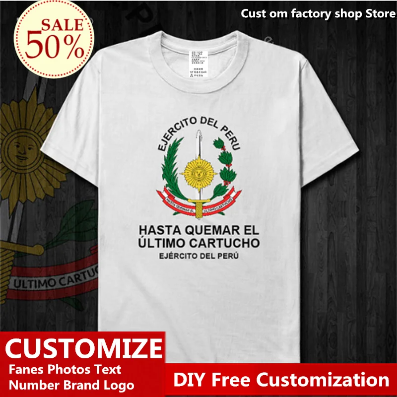 PERU Army Cotton T shirt Custom Jersey Fans DIY Name Number LOGO Tshirt High Street Fashion Hip Hop Loose Casual T-shirt
PERU Army Cotton T shirt Custom Jersey Fans DIY Name Number LOGO Tshirt High Street Fashion Hip Hop Loose Casual T-shirt