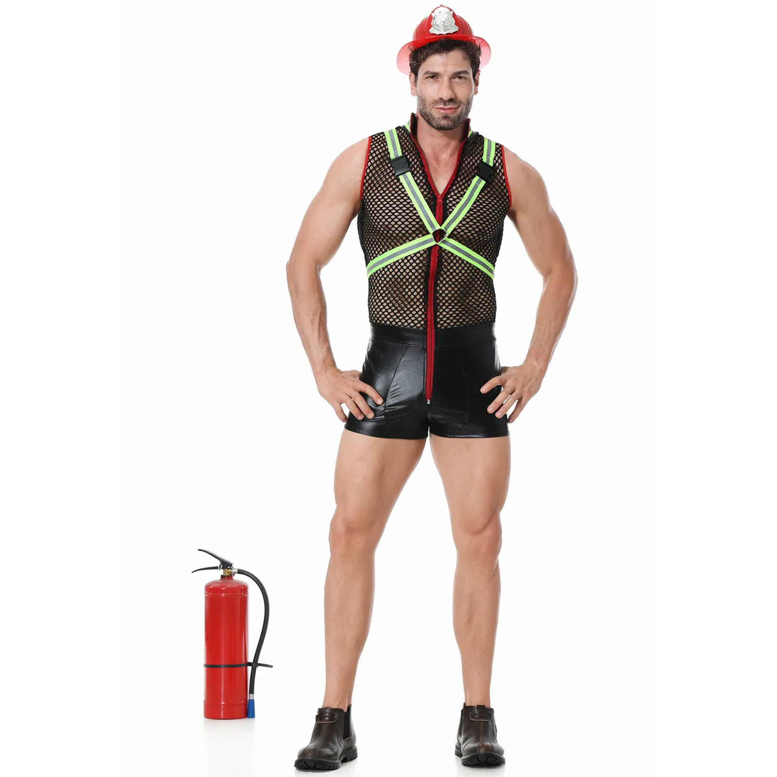 Mens Fashion Role Play Party Costume With A Reflective Costume Latex Cosplay Costumes 
Mens Fashion Role Play Party Costume With A Reflective Costume Latex Cosplay Costumes