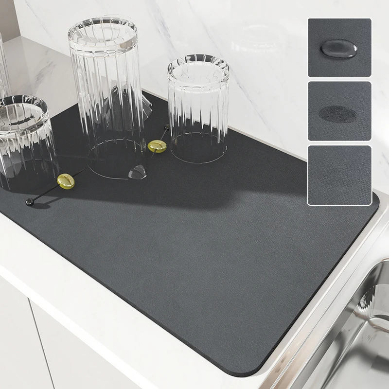 Dish Drying Mat Super Absorbent Coffee Machine Mats Diatomite Kitchen Mat for Drying Dishes Plate Padding Kitchen Accessories
Dish Drying Mat Super Absorbent Coffee Machine Mats Diatomite Kitchen Mat for Drying Dishes Plate Padding Kitchen Accessories
