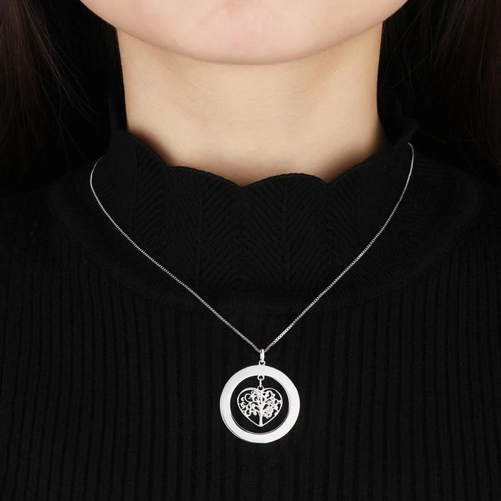 Custom Men Women Tree of Life Necklaces Stainless Steel Heart Round Pendant Personalized Family Jewelry Wedding Jewellery Gifts
Custom Men Women Tree of Life Necklaces Stainless Steel Heart Round Pendant Personalized Family Jewelry Wedding Jewellery Gifts