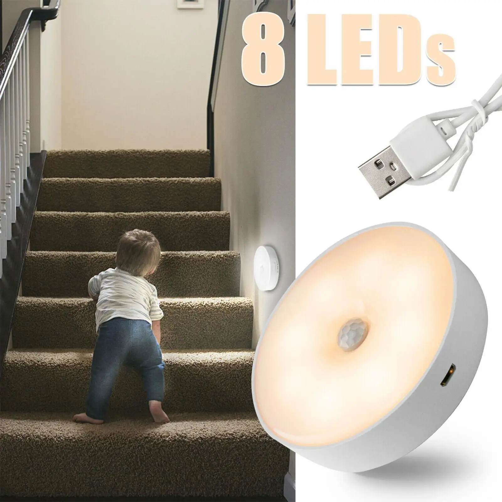 Creative Home LED Automatic PIR Motion Sensor Lights Wireless Night Light Rechargeable For Home Bedroom Corridor Cabinet Lamp
Creative Home LED Automatic PIR Motion Sensor Lights Wireless Night Light Rechargeable For Home Bedroom Corridor Cabinet Lamp