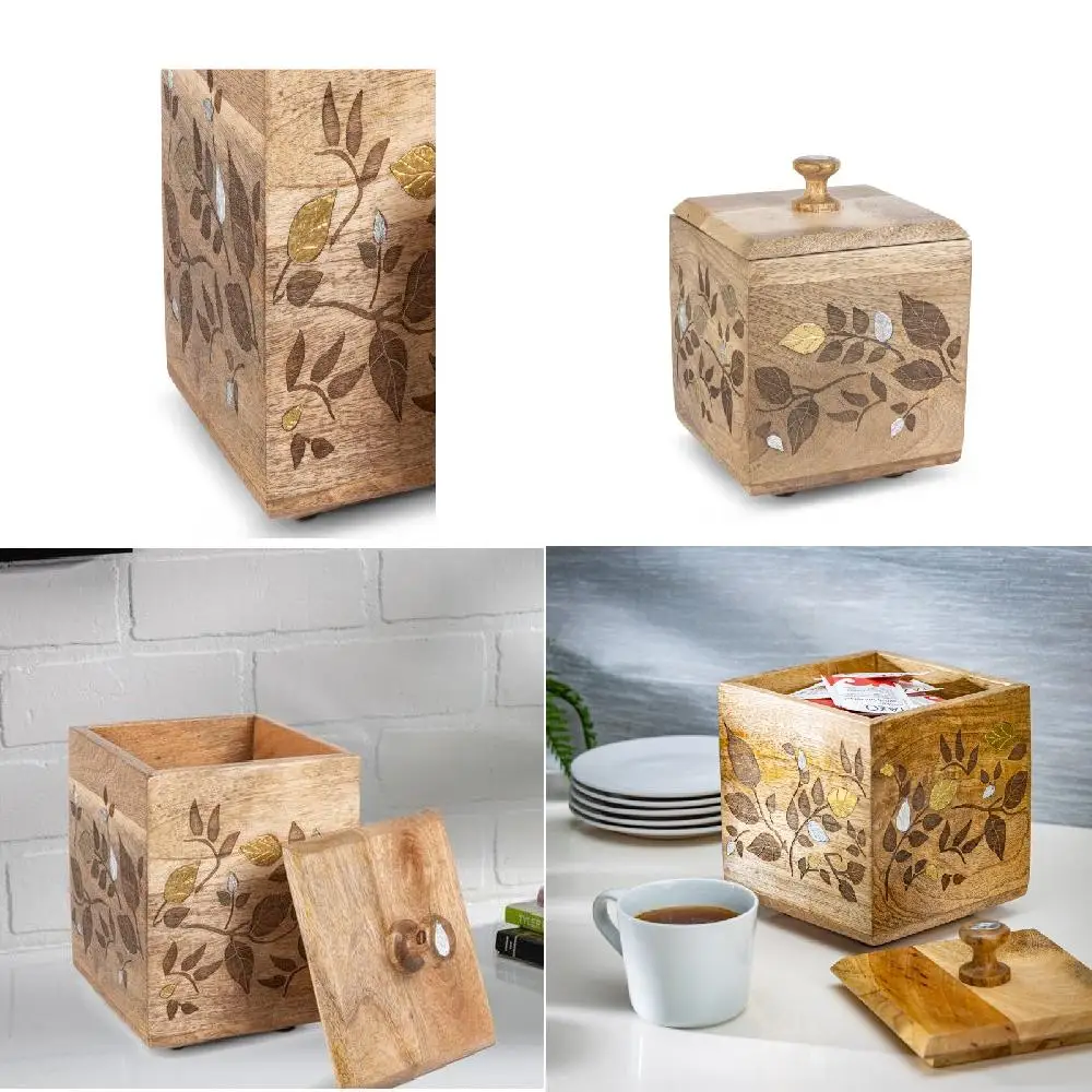 Small Brown Unique Square Canister Storage Container with Lid - Ideal for Home, Kitchen & Bathroom Use.
Small Brown Unique Square Canister Storage Container with Lid - Ideal for Home, Kitchen & Bathroom Use.