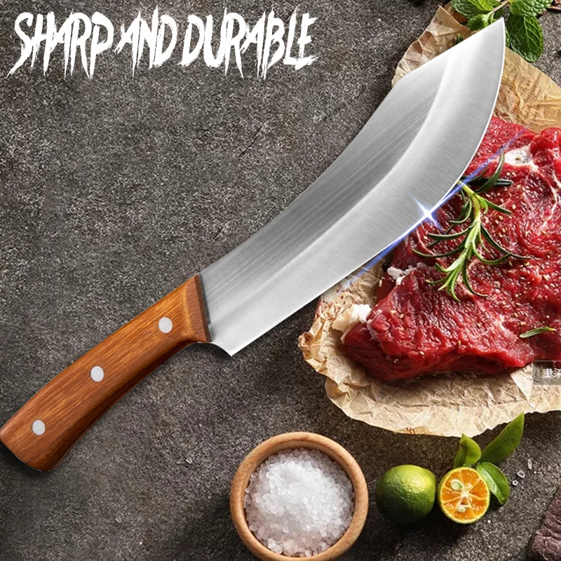 Кухонные нож ручной работы нож мясника из нержавеющей стали, острый мясорубка, нарезка, нарезка, нож шеф-повара
Кухонные нож ручной работы нож мясника из нержавеющей стали, острый мясорубка, нарезка, нарезка, нож шеф-повара