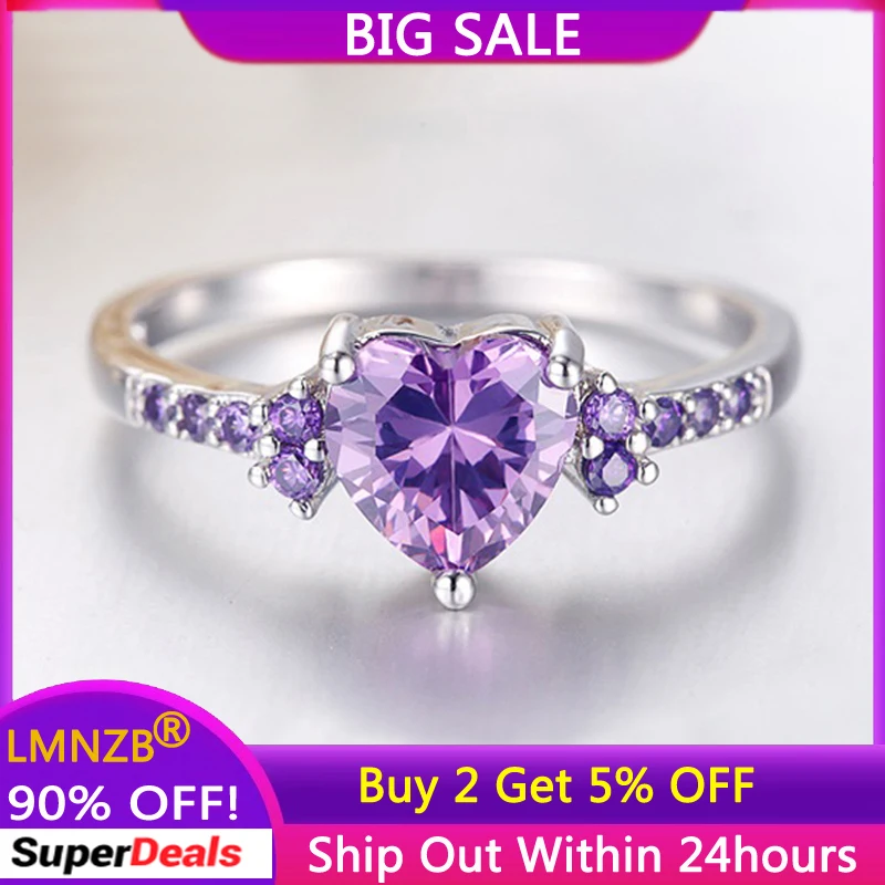 LMNZB With Credentials Tibetan Silver Fashion Women Wedding Jewelry Cute Heart Design Purple Crystl Amethyst Ring R988
LMNZB With Credentials Tibetan Silver Fashion Women Wedding Jewelry Cute Heart Design Purple Crystl Amethyst Ring R988