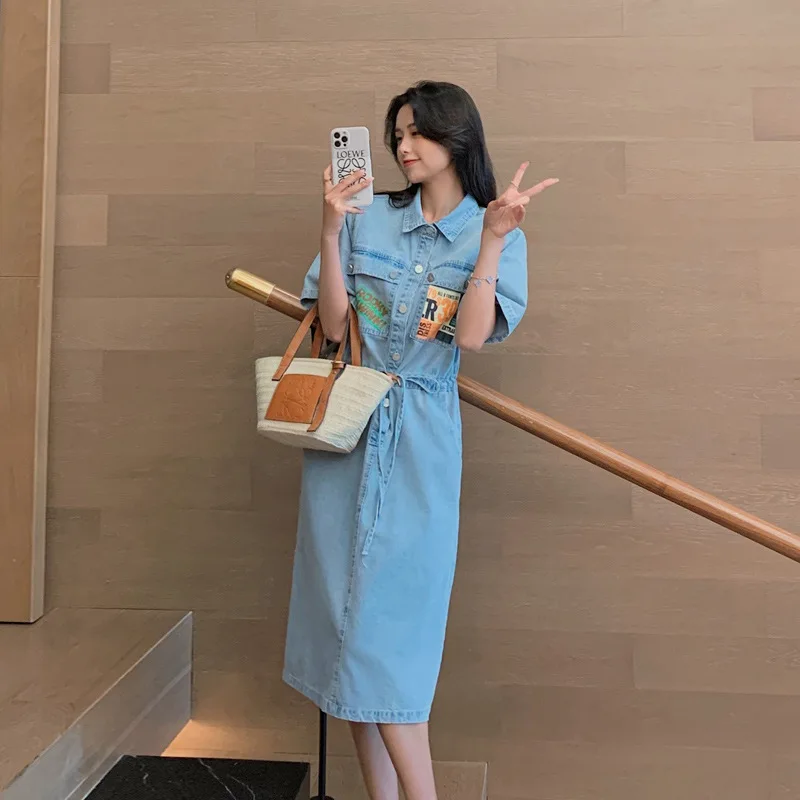 Cowboy Dress Summer 2022 New Letter Printing Waist Slim French Design Skirt Child Dress
Cowboy Dress Summer 2022 New Letter Printing Waist Slim French Design Skirt Child Dress