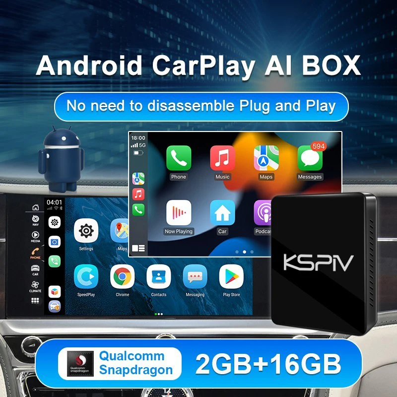 KSPIV Android AI Box Multimedia Video Smart Adapter Wireless Android CarPlay & Auto WIFI YouTube Netflix USB Plug and Play
KSPIV Android AI Box Multimedia Video Smart Adapter Wireless Android CarPlay & Auto WIFI YouTube Netflix USB Plug and Play