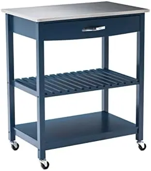 Kitchen Cart with Stainless Steel Top, Gray
Kitchen Cart with Stainless Steel Top, Gray