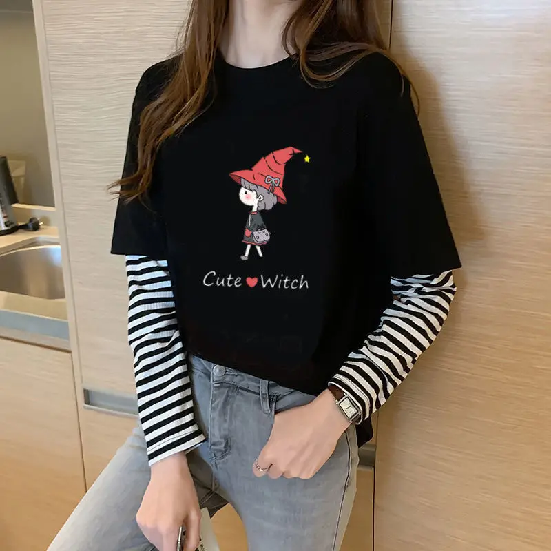 Autumn 2022 New Student Stitching Sleeve Bottoming Shirt Cotton Sweat-absorbing Casual All-match T-shirt
Autumn 2022 New Student Stitching Sleeve Bottoming Shirt Cotton Sweat-absorbing Casual All-match T-shirt