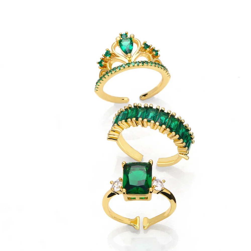 Luxury Exquisite Green Crystal Crown Adjustable Rings Women New Wedding Ring for Bride Fashion Jewelry Accessories Wholesale
Luxury Exquisite Green Crystal Crown Adjustable Rings Women New Wedding Ring for Bride Fashion Jewelry Accessories Wholesale