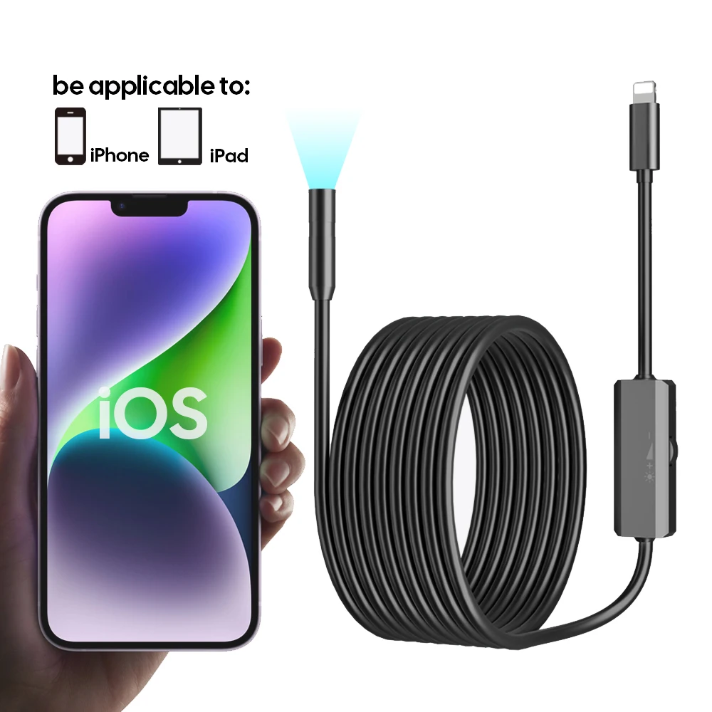 Эндоскопическая камера 8MM для iPhone APPLE Lightning Автомобильный эндоскоп IP68 Водонепроницаемый 8 LED эндоскоп Проверка iPhone 14 iPad iOS Гибкий смартфон Мобильный зонд
Эндоскопическая камера 8MM для iPhone APPLE Lightning Автомобильный эндоскоп IP68 Водонепроницаемый 8 LED эндоскоп Проверка iPhone 14 iPad iOS Гибкий смартфон Мобильный зонд