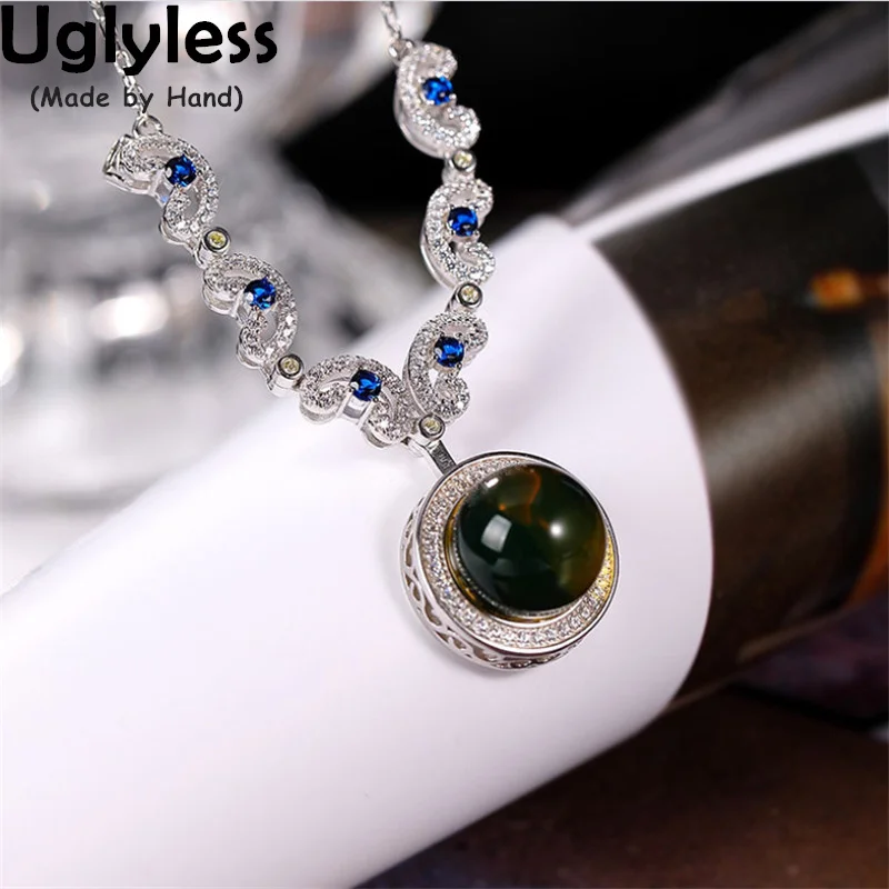 Uglyless Elegant Lady Sparkly Zircons Crystals Necklaces for Women Deformed 2 Wearing Ways Creative Amber Pendants 925 Silver
Uglyless Elegant Lady Sparkly Zircons Crystals Necklaces for Women Deformed 2 Wearing Ways Creative Amber Pendants 925 Silver
