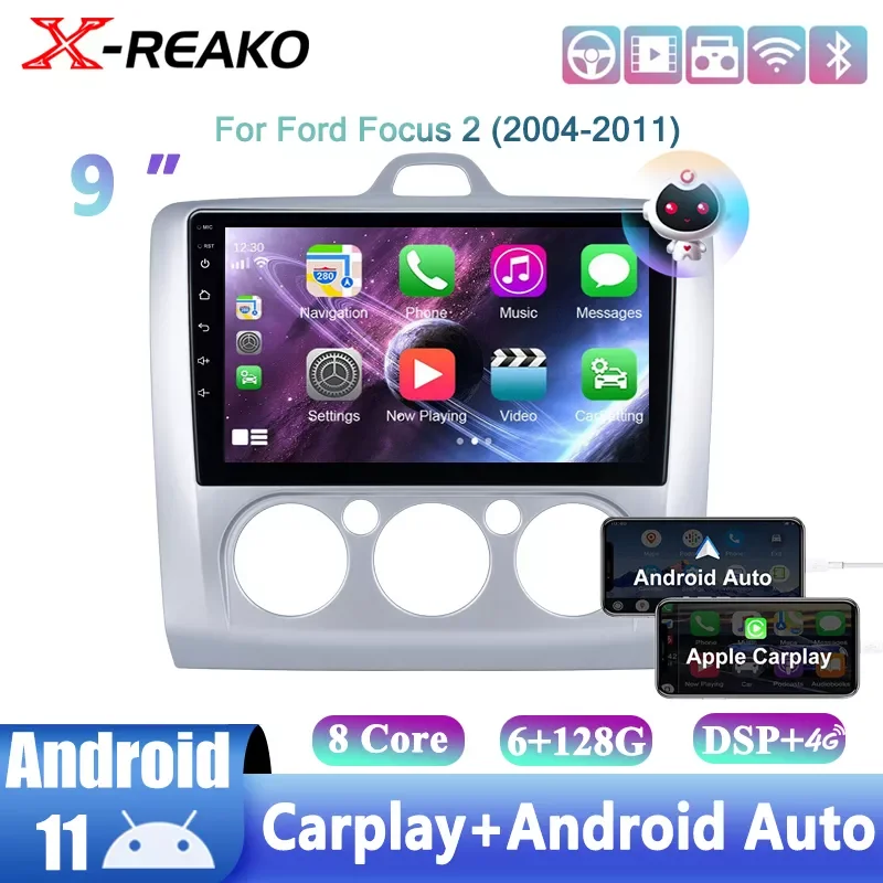 NEW2023 9'' 6+128G 4G 8 Core Android11 for FORD Focus 2 2004-2011 Car Radio Multimedia Player Navigation GPS Carplay DSP
NEW2023 9'' 6+128G 4G 8 Core Android11 for FORD Focus 2 2004-2011 Car Radio Multimedia Player Navigation GPS Carplay DSP