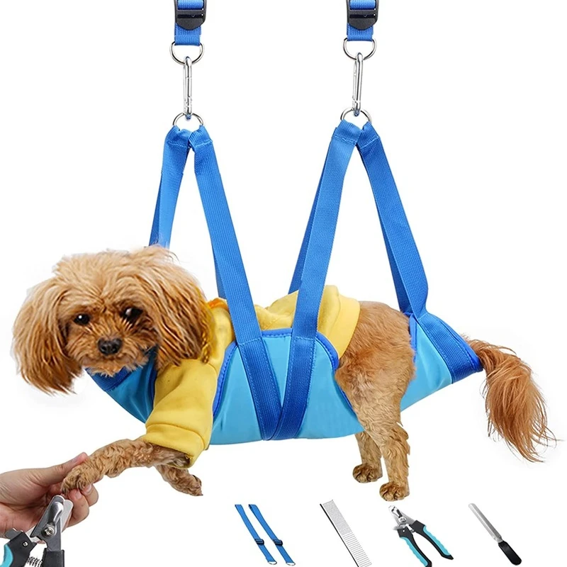 Pet Grooming Hammock for Dog Cat Adjustable Harness Restraint Cat Dog Sling Holder for Claw Care Grooming for Small Dogs Cats
Pet Grooming Hammock for Dog Cat Adjustable Harness Restraint Cat Dog Sling Holder for Claw Care Grooming for Small Dogs Cats