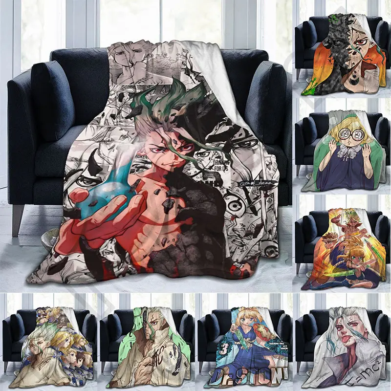 Одеяло с мультяшным принтом из аниме Dr.STONE для мальчиков зимнее ультра-Мягкое микро теплое Фланелевое покрывало для спальни
Одеяло с мультяшным принтом из аниме Dr.STONE для мальчиков зимнее ультра-Мягкое микро теплое Фланелевое покрывало для спальни
