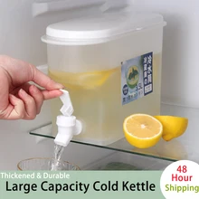 3L Summer Ice Water Dispenser Cold Kettle With Faucet Refrigerator Fruit Teapot Lemon Bottle Kettle Soak Fridge Storage Box