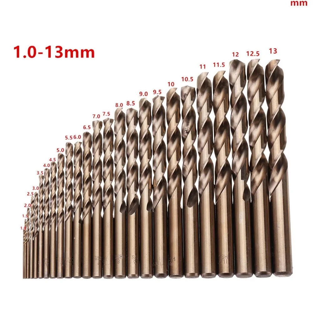 1pc 1mm-13mm Cobalt HSS Drill Bit M35 Round Shank For Stainless Steel Drilling Metalworking Operations
1pc 1mm-13mm Cobalt HSS Drill Bit M35 Round Shank For Stainless Steel Drilling Metalworking Operations
