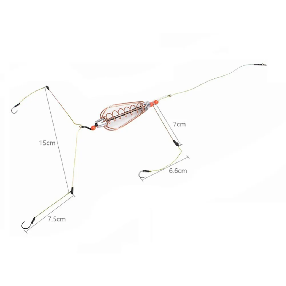 Useful Durable New Fishing Baits Cage Feeder 7*9*15mm 1* 1x Rose Gold Bait Holder Hook Cage Feeder Group Sinker
Useful Durable New Fishing Baits Cage Feeder 7*9*15mm 1* 1x Rose Gold Bait Holder Hook Cage Feeder Group Sinker
