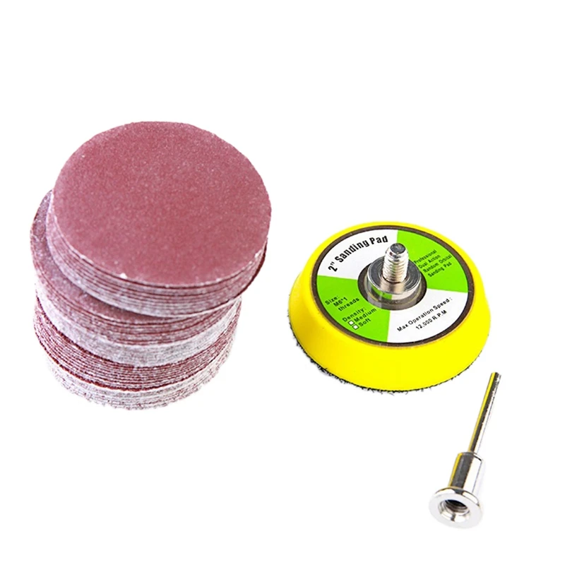50 Pcs 2 Inch Sanding Disc 60-180 Grit Hook And Loop For Sander Machine With 1 Pc 2 Inch Drill Shank Backing Pad
50 Pcs 2 Inch Sanding Disc 60-180 Grit Hook And Loop For Sander Machine With 1 Pc 2 Inch Drill Shank Backing Pad