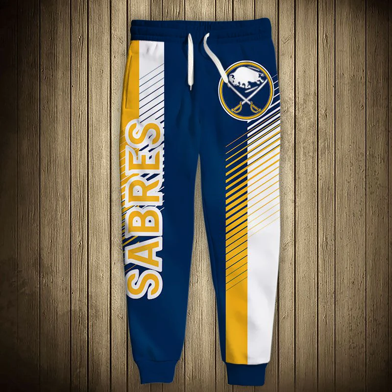 Buffalo men's casual Sabres sports pants yellow and white stitching design graffiti cow print sweatpants
Buffalo men's casual Sabres sports pants yellow and white stitching design graffiti cow print sweatpants
