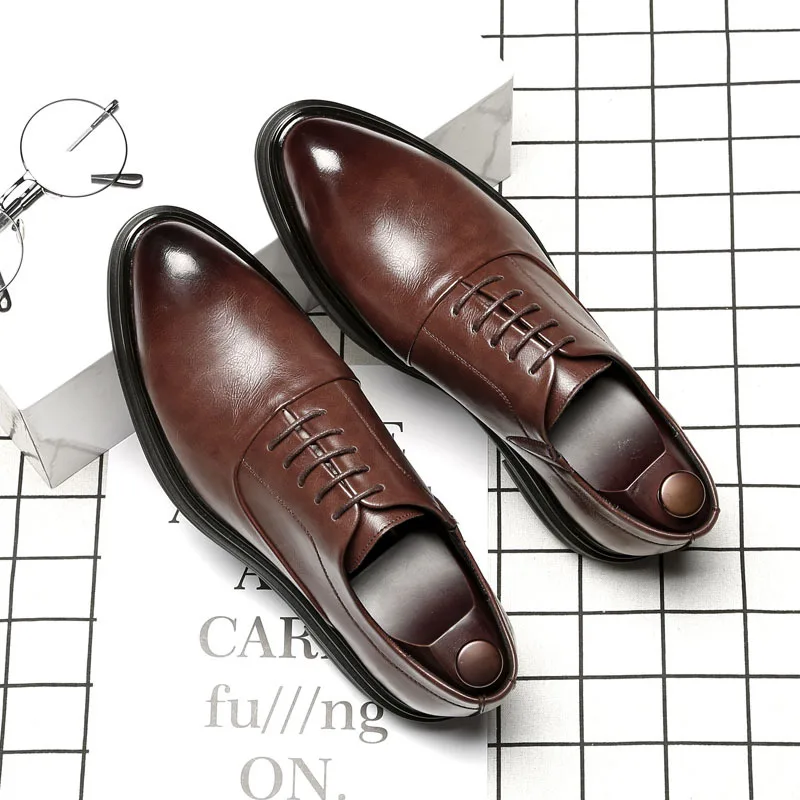 Mens Dress Shoes Oxfords Business Office Pointed Black Brown Lace-Up Men's Formal Shoes Wedding shoes
Mens Dress Shoes Oxfords Business Office Pointed Black Brown Lace-Up Men's Formal Shoes Wedding shoes