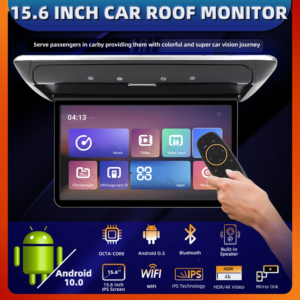 15,6 дюймовый IPS Android 10 Автомобильный потолочный монитор 4k FHD монитор крыши автомобиля 1920*1080P HD цифровой видео Built-in динамик
15,6 дюймовый IPS Android 10 Автомобильный потолочный монитор 4k FHD монитор крыши автомобиля 1920*1080P HD цифровой видео Built-in динамик