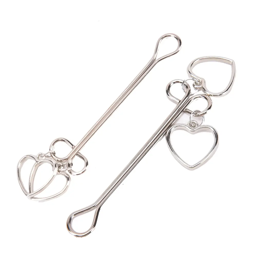 New 1 pair stainless steel ,nipple clamps,adult games Vaginal clip heart Yin offbeat toys for couples erotic toys 
New 1 pair stainless steel ,nipple clamps,adult games Vaginal clip heart Yin offbeat toys for couples erotic toys