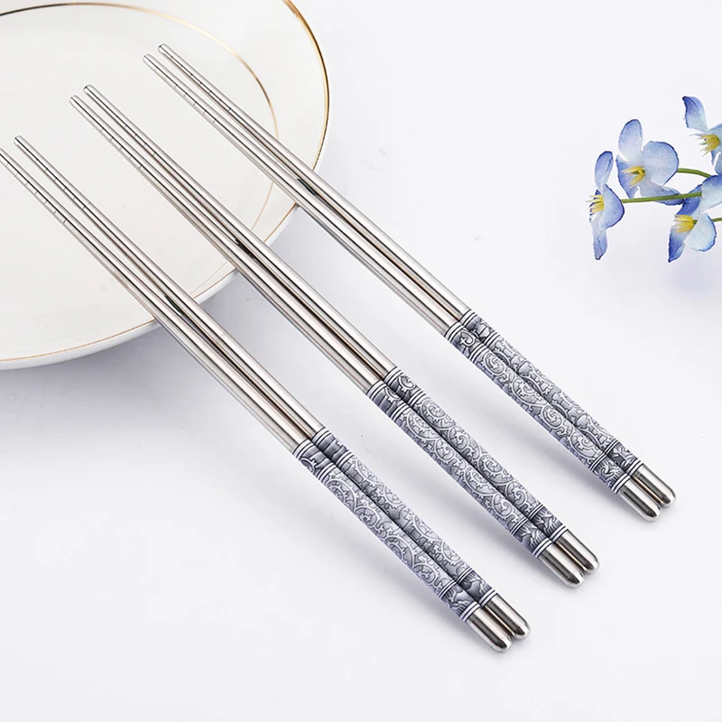 1Pair/5Pairs Stainless Steel Chopsticks With Blue And White Print Kitchen Tableware Chopsticks 23cm Stainless Steel Chopsticks
1Pair/5Pairs Stainless Steel Chopsticks With Blue And White Print Kitchen Tableware Chopsticks 23cm Stainless Steel Chopsticks