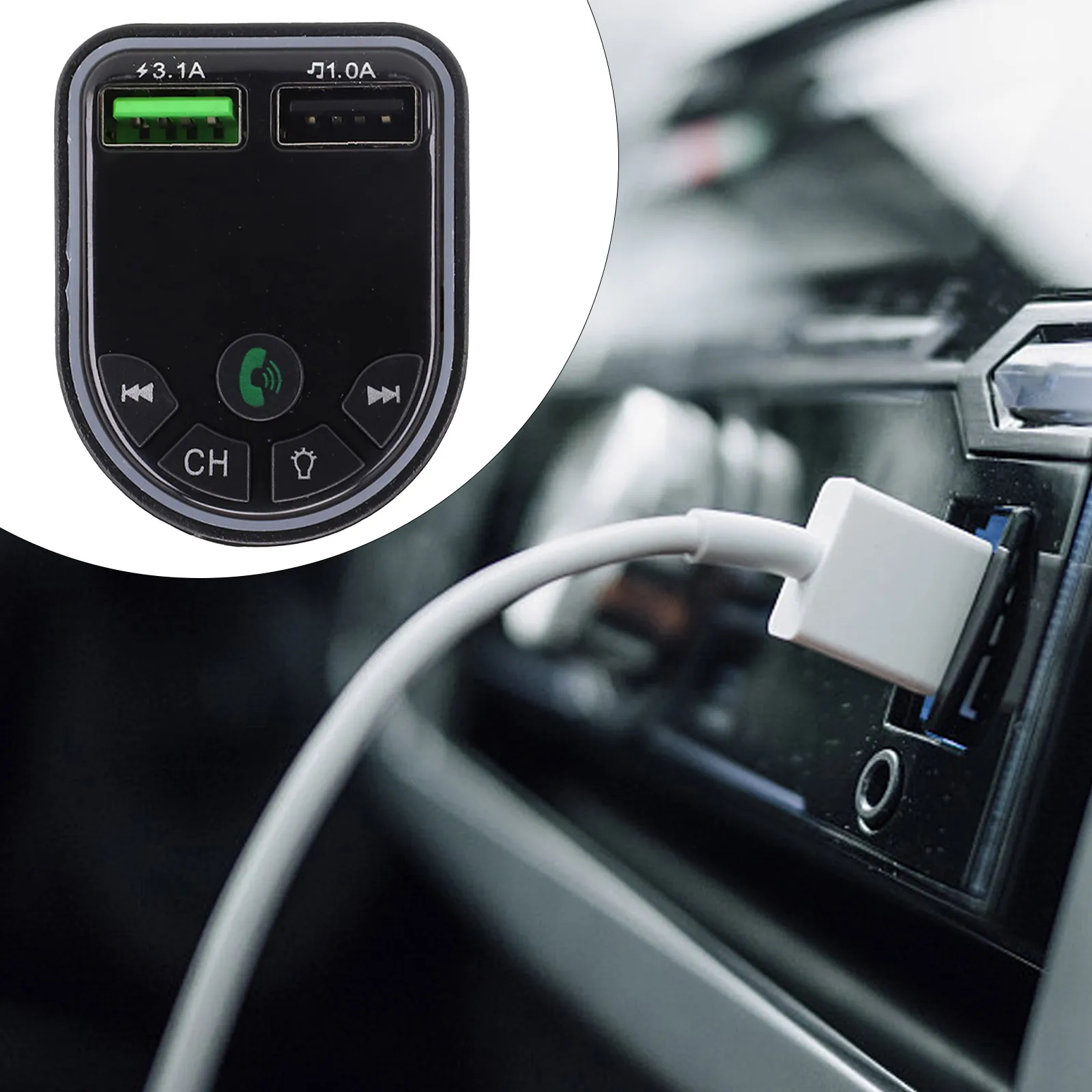 1pac Car Bluetooth MP3 Player Wireless Hands-free Audio Receiver With Dual USB And 3.1A Fast Charger A2DP DC12V-24V Car Audio
1pac Car Bluetooth MP3 Player Wireless Hands-free Audio Receiver With Dual USB And 3.1A Fast Charger A2DP DC12V-24V Car Audio