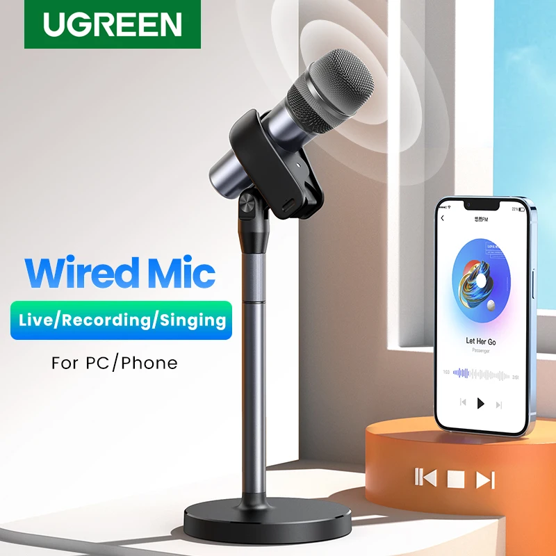 【NEW】UGREEN Wired Microphone Singing Live Recording with 3.5mm Audio Cable Handheld Mic For PC Phone Gaming Karaoke Home System
【NEW】UGREEN Wired Microphone Singing Live Recording with 3.5mm Audio Cable Handheld Mic For PC Phone Gaming Karaoke Home System