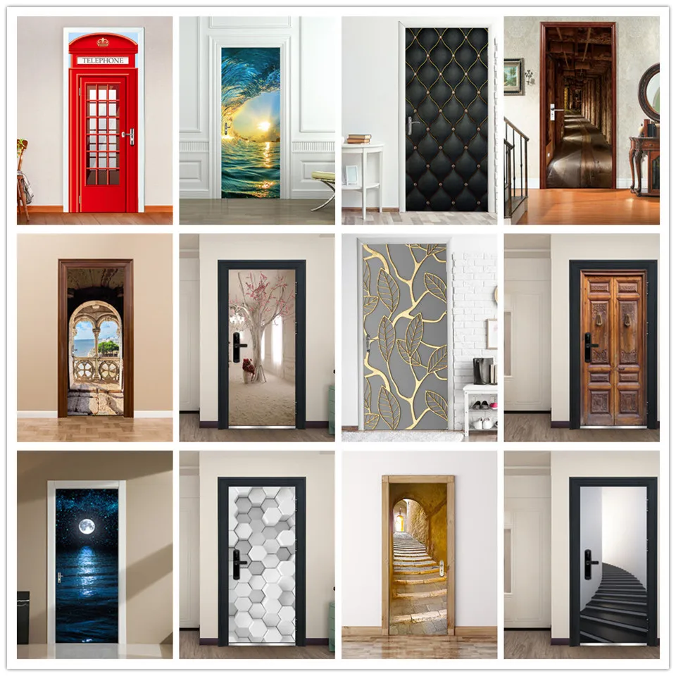 3D Modern Design Door Sticker Self Adhesive Vinyl Door Mural Poster Home Decor Art Decal For Living Room Bedroom Door Decoration
3D Modern Design Door Sticker Self Adhesive Vinyl Door Mural Poster Home Decor Art Decal For Living Room Bedroom Door Decoration