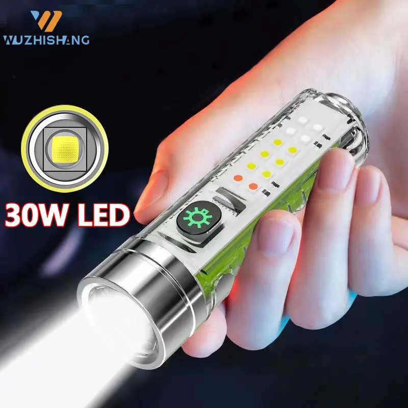 30W LED High Power Flashlight 8 Modes Super Bright Mini Portable Lantern With Luminous Light For Outdoor Camping Hunting Torch
30W LED High Power Flashlight 8 Modes Super Bright Mini Portable Lantern With Luminous Light For Outdoor Camping Hunting Torch