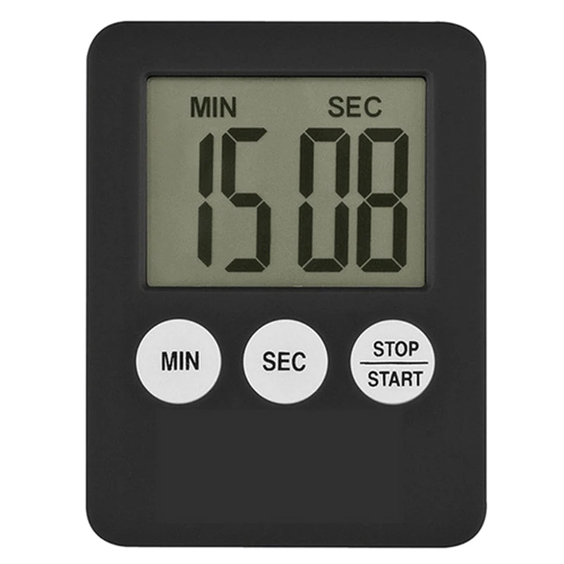

Super Thin LCD Digital Screen Kitchen Timer Square Cooking Count Up Countdown Alarm Magnet Clock