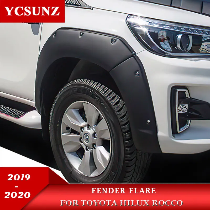 

9 Inch Wheel Arch Fender Flares Mudguards For Toyota Hilux Rocco 2018 2019 2020 SR5 conquest Double Cabin Accessories YCSUNZ