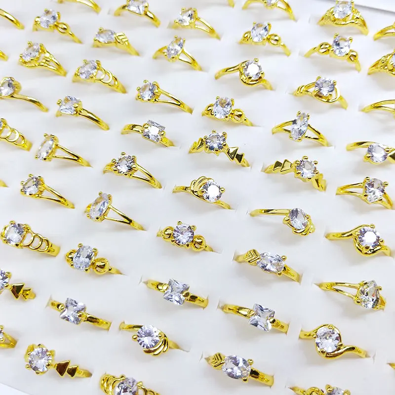 100pcs/lot Mixed Trendy Crystal Zircon Gold Silver Color Ring for Women Men Party Wedding Fashion Jewelry Gift Wholesale
100pcs/lot Mixed Trendy Crystal Zircon Gold Silver Color Ring for Women Men Party Wedding Fashion Jewelry Gift Wholesale