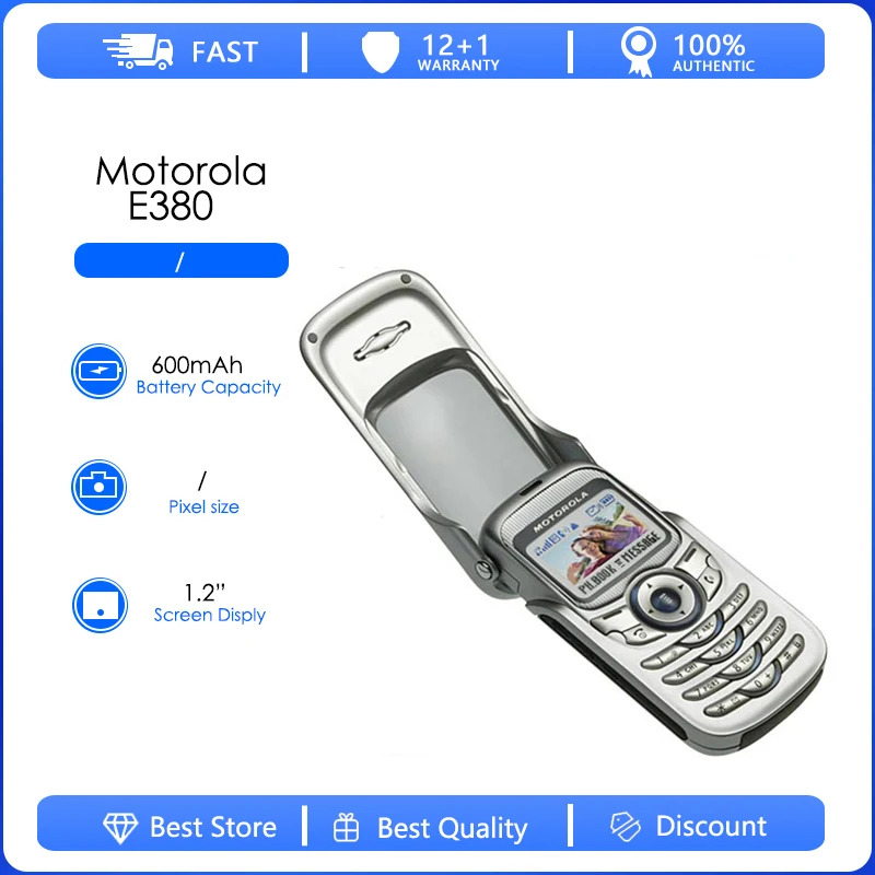 Восстановленный Motorola E380, оригинальный, 96x65 пикселей, 4 линии GSM, Стандартная гарантия на один год, дешевый мобильный телефон + Бесплатная дост... 
Восстановленный Motorola E380, оригинальный, 96x65 пикселей, 4 линии GSM, Стандартная гарантия на один год, дешевый мобильный телефон + Бесплатная дост...