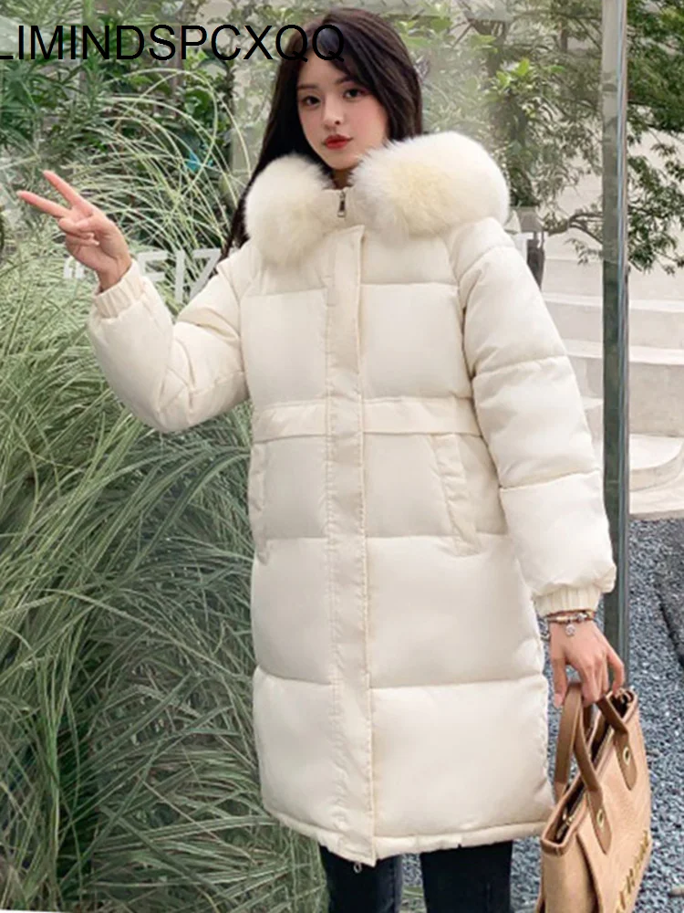 Winter Women Loose Long Jacket 2022 New Casual Thick Warm Mid-Long Hooded Parkas Jackets Female Pockets Snow Coats
Winter Women Loose Long Jacket 2022 New Casual Thick Warm Mid-Long Hooded Parkas Jackets Female Pockets Snow Coats