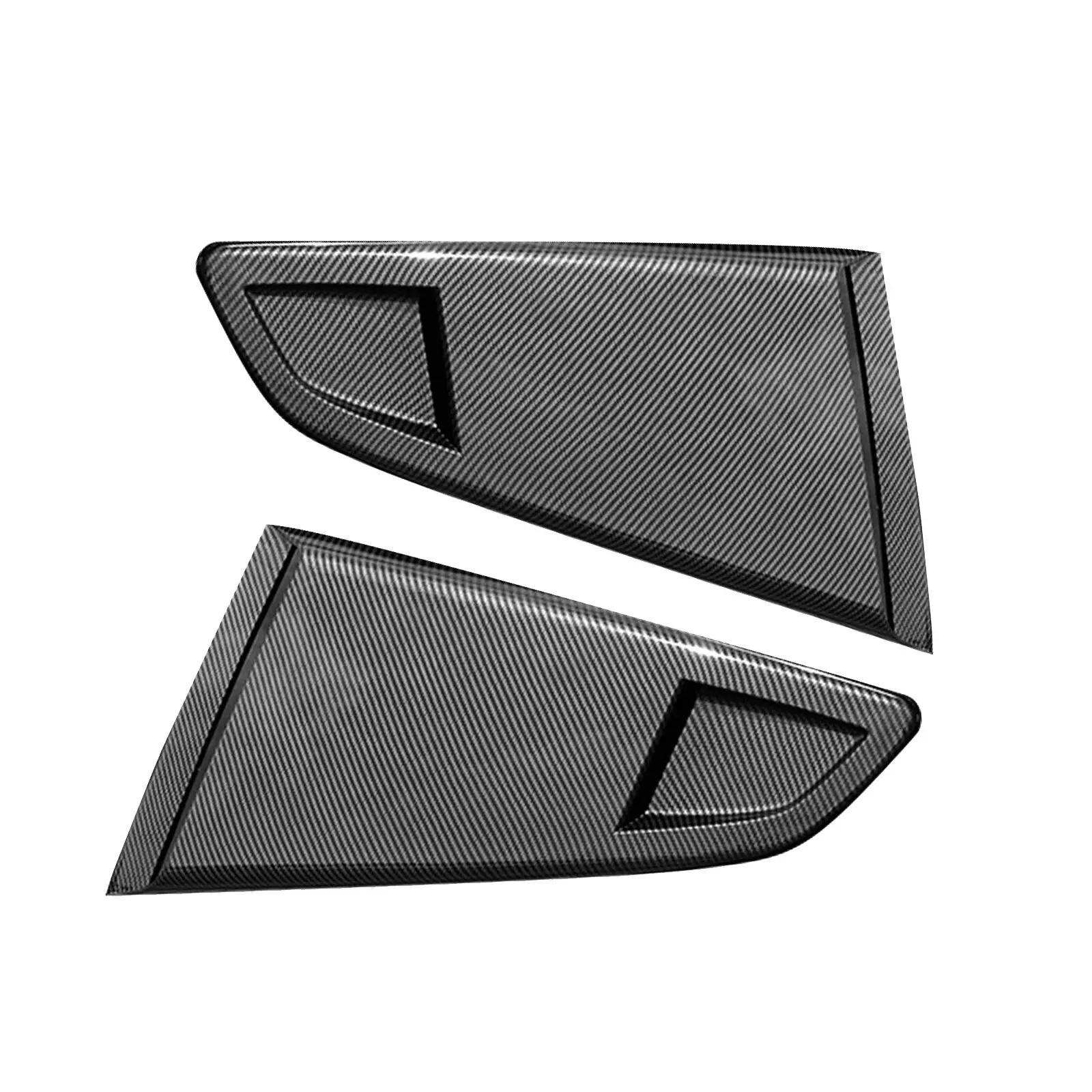 

Carbon Fiber Look 1/4 Rear Side Vent Quarter Window Louver Shutter Cover Trim for 2015-2022 Ford Mustang