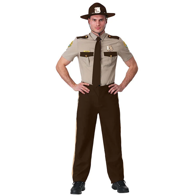 American Halloween Carnival stage performance adult super mounted police governor police patrol play costumes
American Halloween Carnival stage performance adult super mounted police governor police patrol play costumes