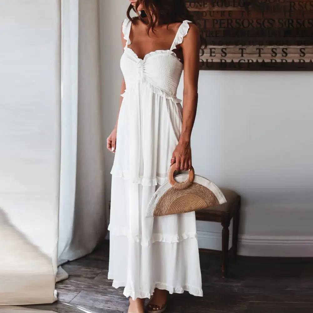 Maxi Dress Off Shoulder Ruffles Summer Large Hem A-Line Summer Elegant Casual Women's Dresses For Women 2022 Streetwear
Maxi Dress Off Shoulder Ruffles Summer Large Hem A-Line Summer Elegant Casual Women's Dresses For Women 2022 Streetwear